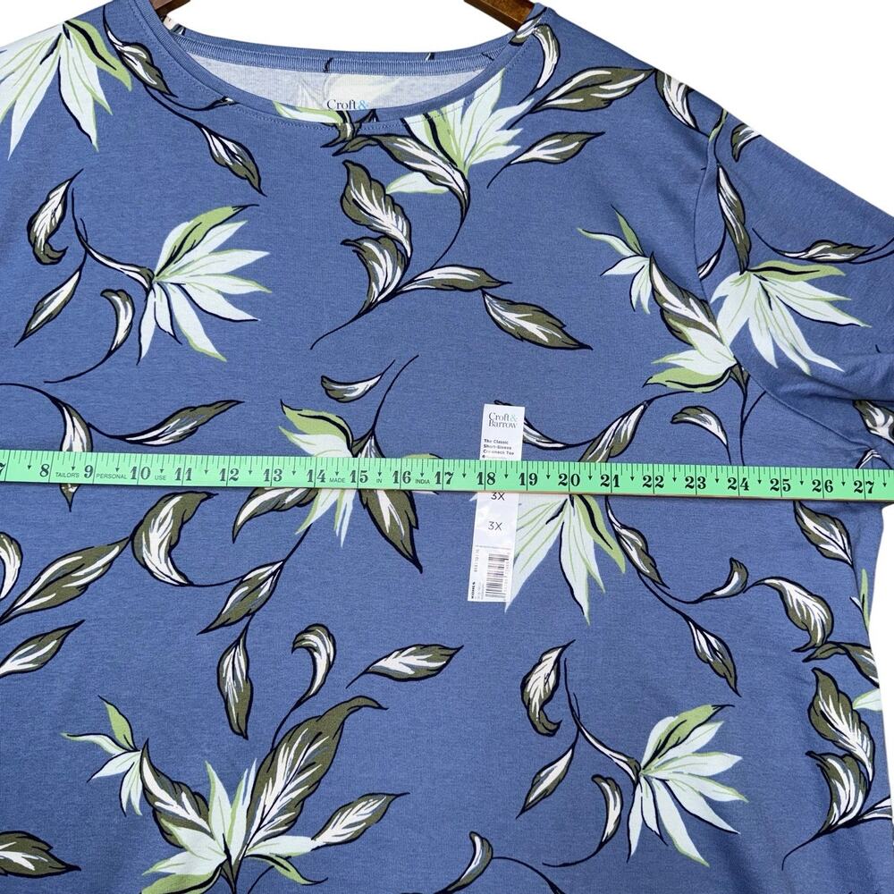 CROFT & BARROW MULTICOLOR WOMEN'S THE CLASSIC CREWNECK SHORT SLEEVE TEE SZ/ 3X - Picture 7 of 9